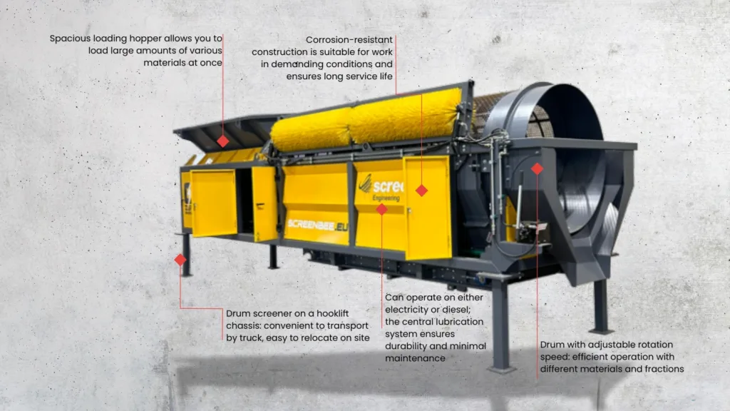 Trommel screener Screenbee 