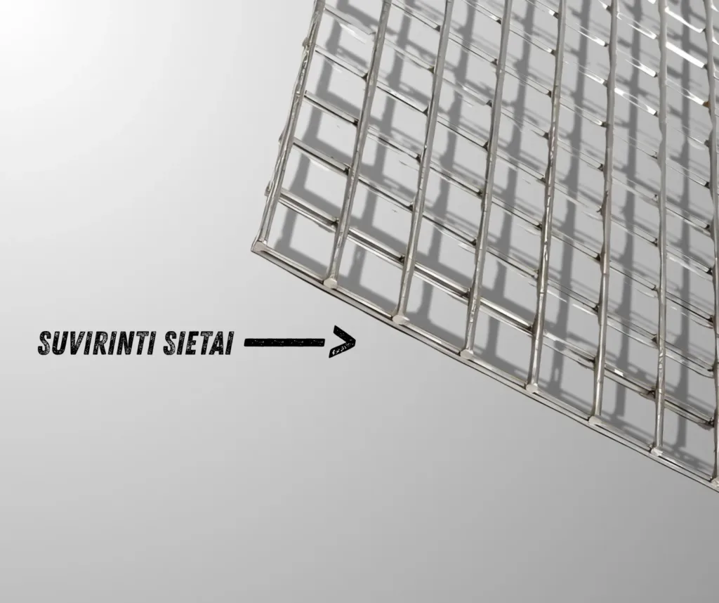 Suvirinti sietai karjerų technikai